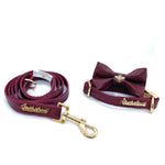 Red Wine leash Puccissimé Pet Couture