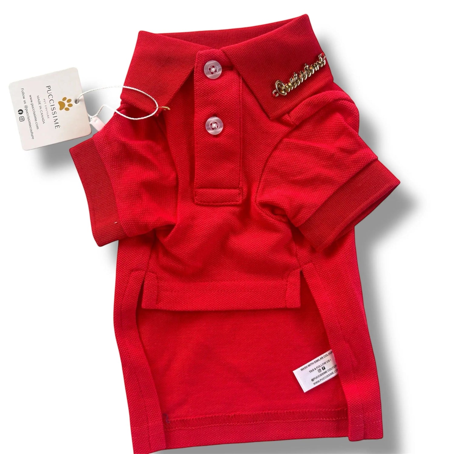 Red cotton shirt Puccissimé Pet Couture