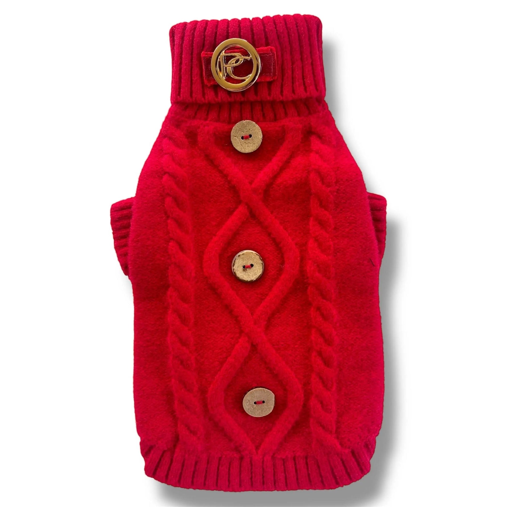 Red sweater Puccissimé Pet Couture