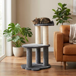 Relaxation - 2-Level Cat Tree - Grey Faux Fur Noba Animal Co.