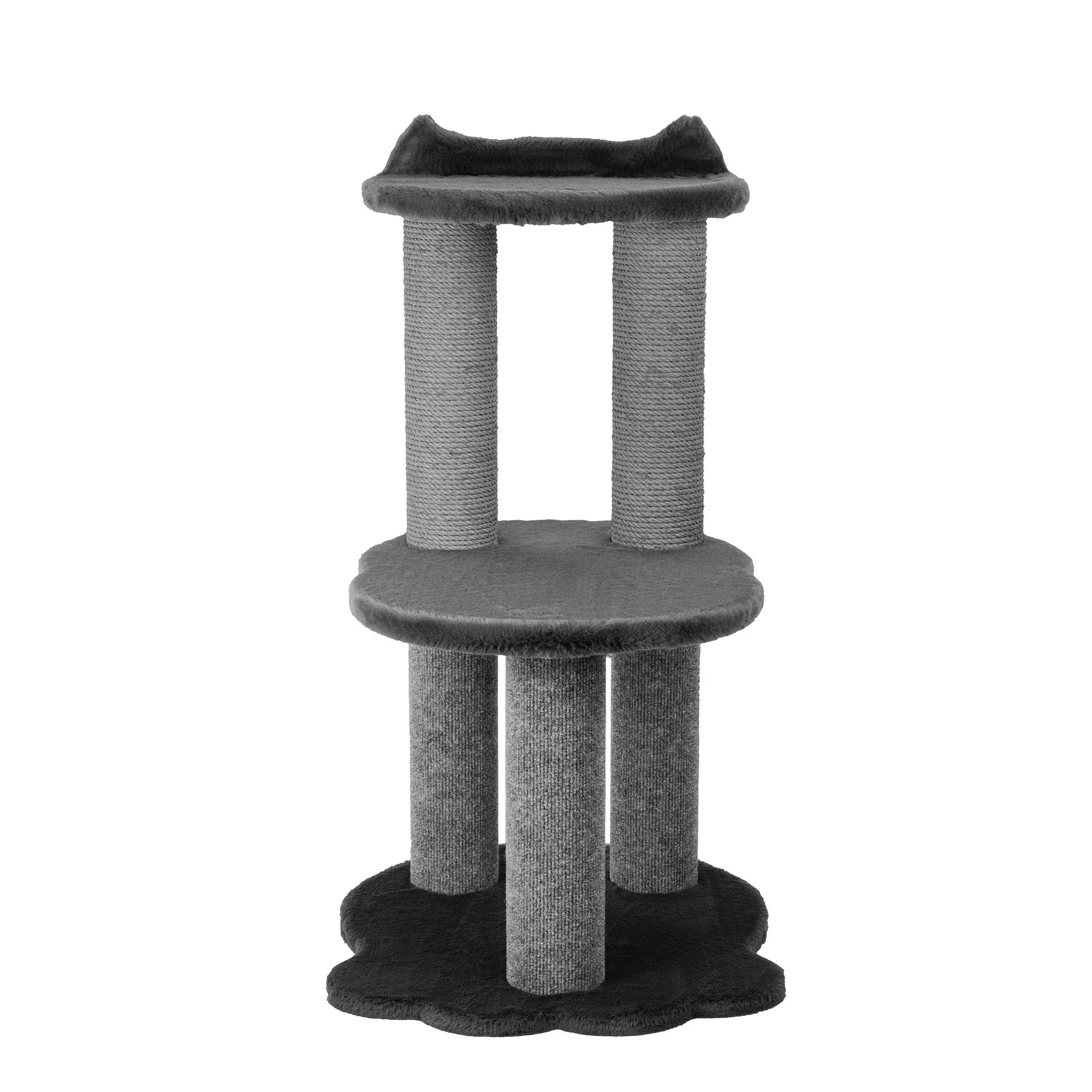 Relaxation - 2-Level Cat Tree - Grey Faux Fur Noba Animal Co.