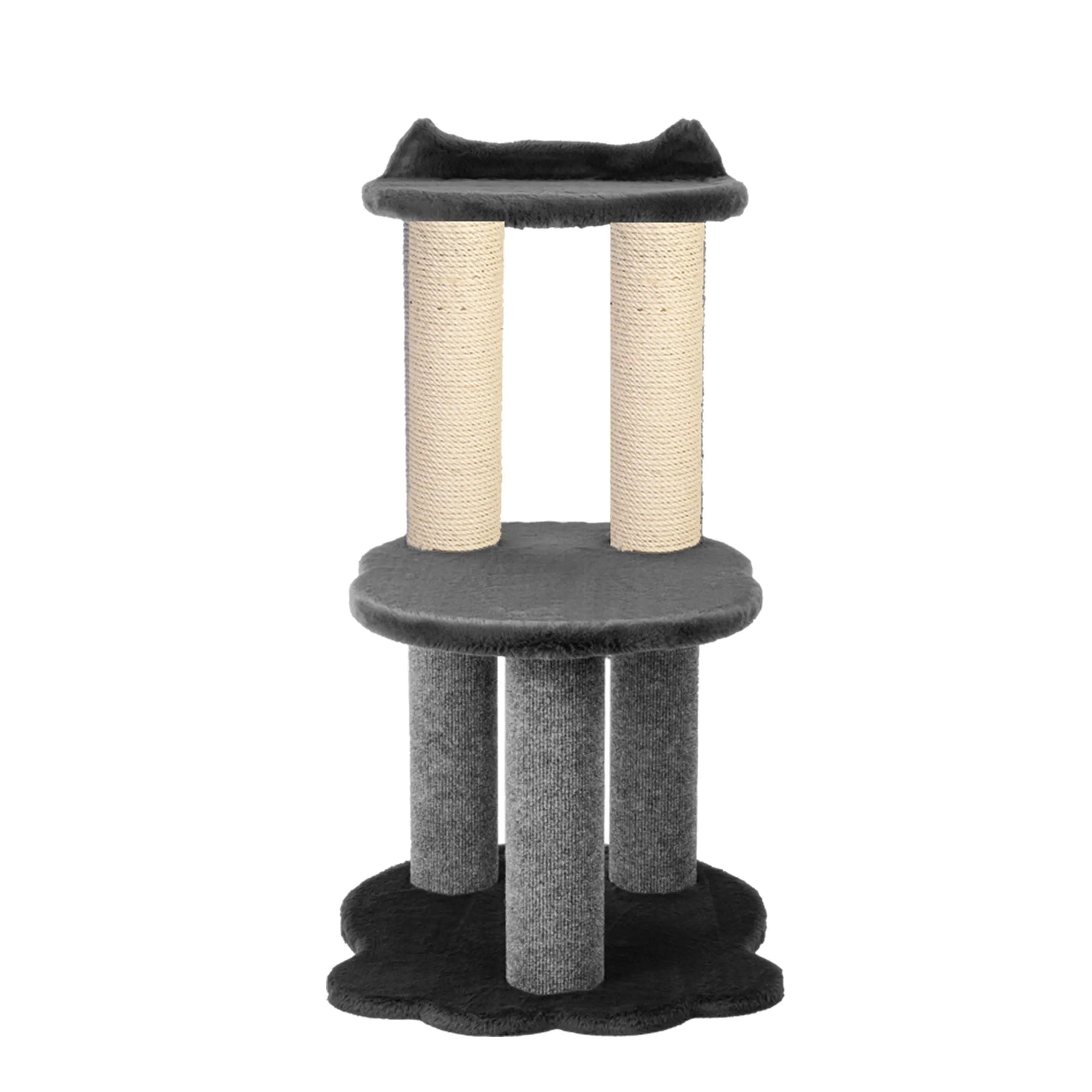 Relaxation - 2-Level Cat Tree - Grey Faux Fur Noba Animal Co.