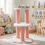 Relaxation - 2-Level Cat Tree - White Faux Fur Noba Animal Co.