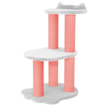 Relaxation - 2-Level Cat Tree - White Faux Fur Noba Animal Co.