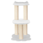 Relaxation - 2-Level Cat Tree - White Faux Fur Noba Animal Co.