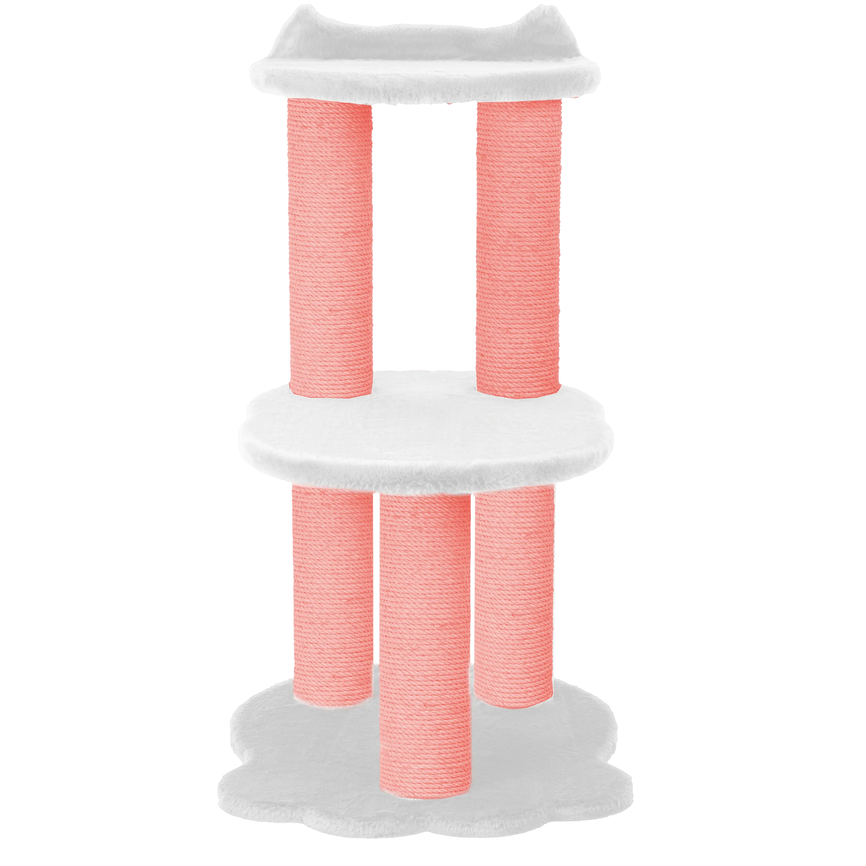 Relaxation - 2-Level Cat Tree - White Faux Fur Noba Animal Co.