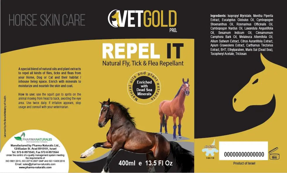 Repelit All Natural Fly, Tick & Flea Repellent Spray VetGold North America