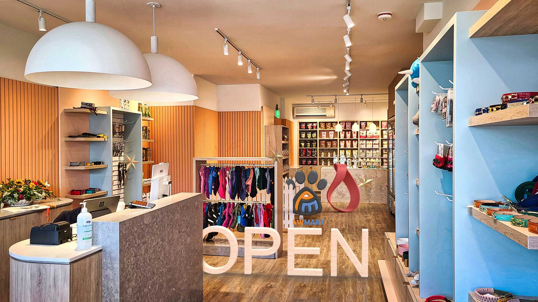 Interior of the PAWMART pet boutique at 1402 Yonge Street in Toronto