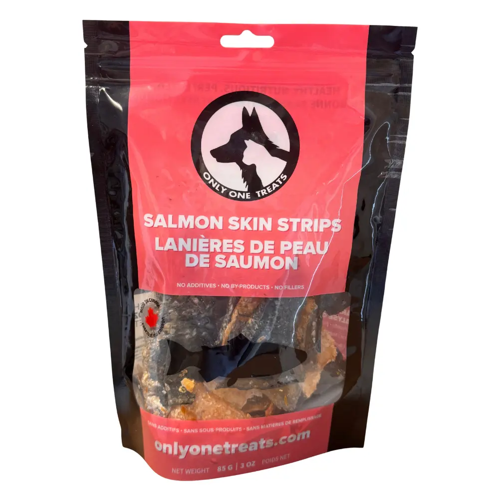 Salmon Skin Strips 85g Only One Treats