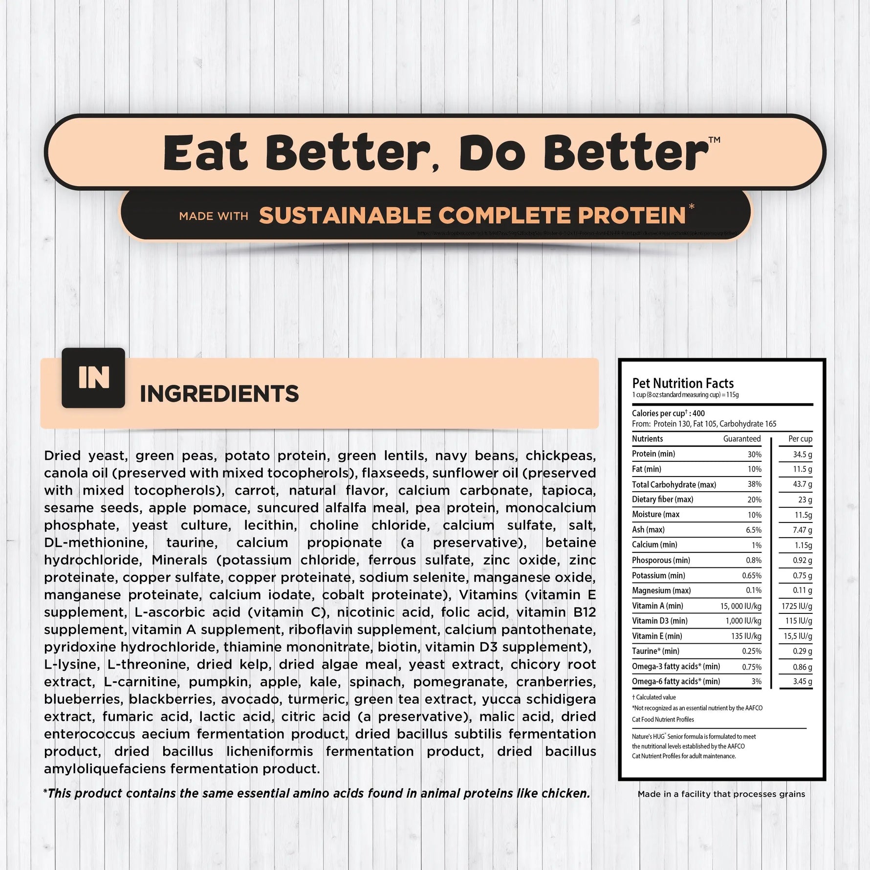 Senior, Supports Vitality Cat Food (10+ Years) With SRT™ Nature’s HUG™ Pet Food Inc.