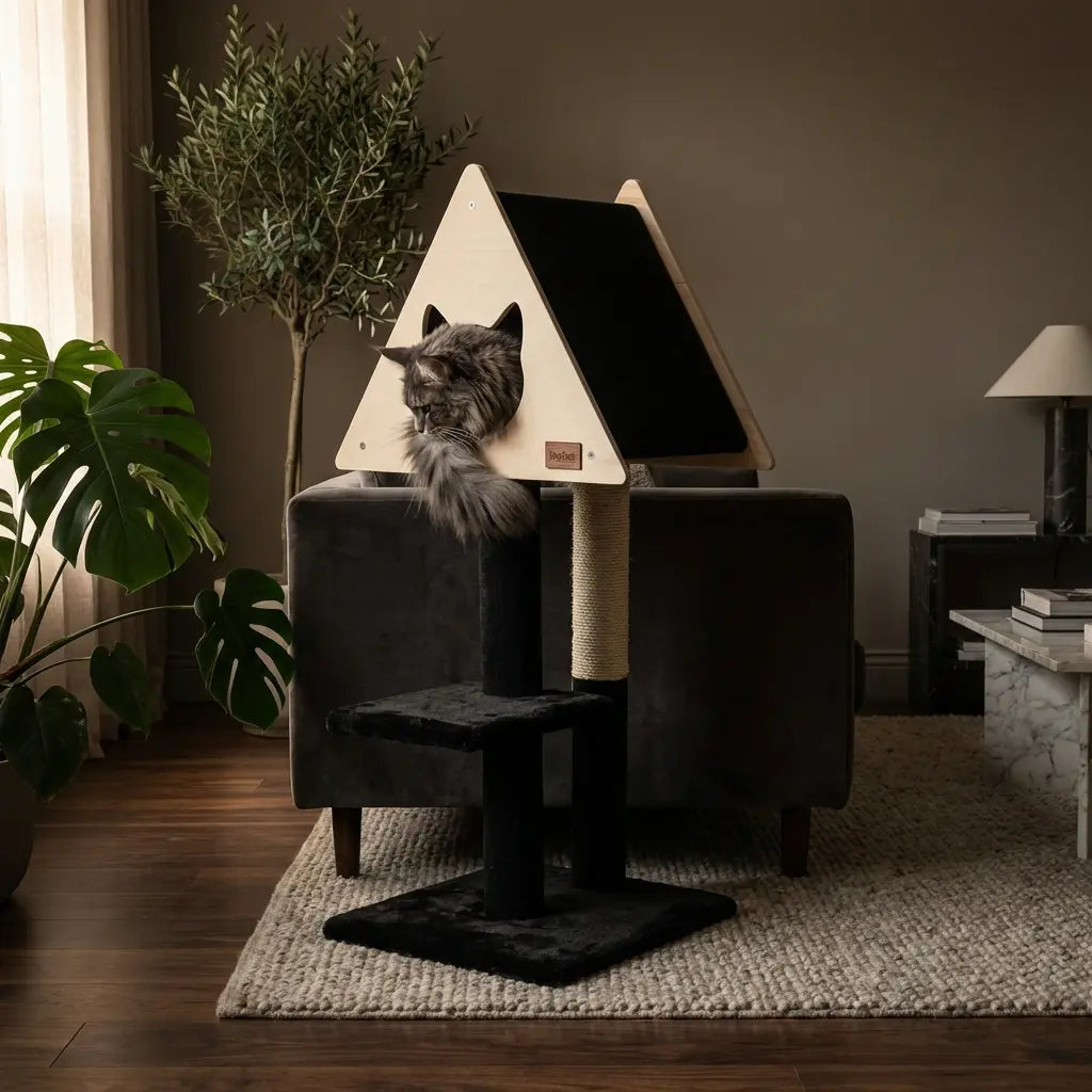 Teepee Hideout - Deluxe 2-Level Cat Tree Noba Animal Co.
