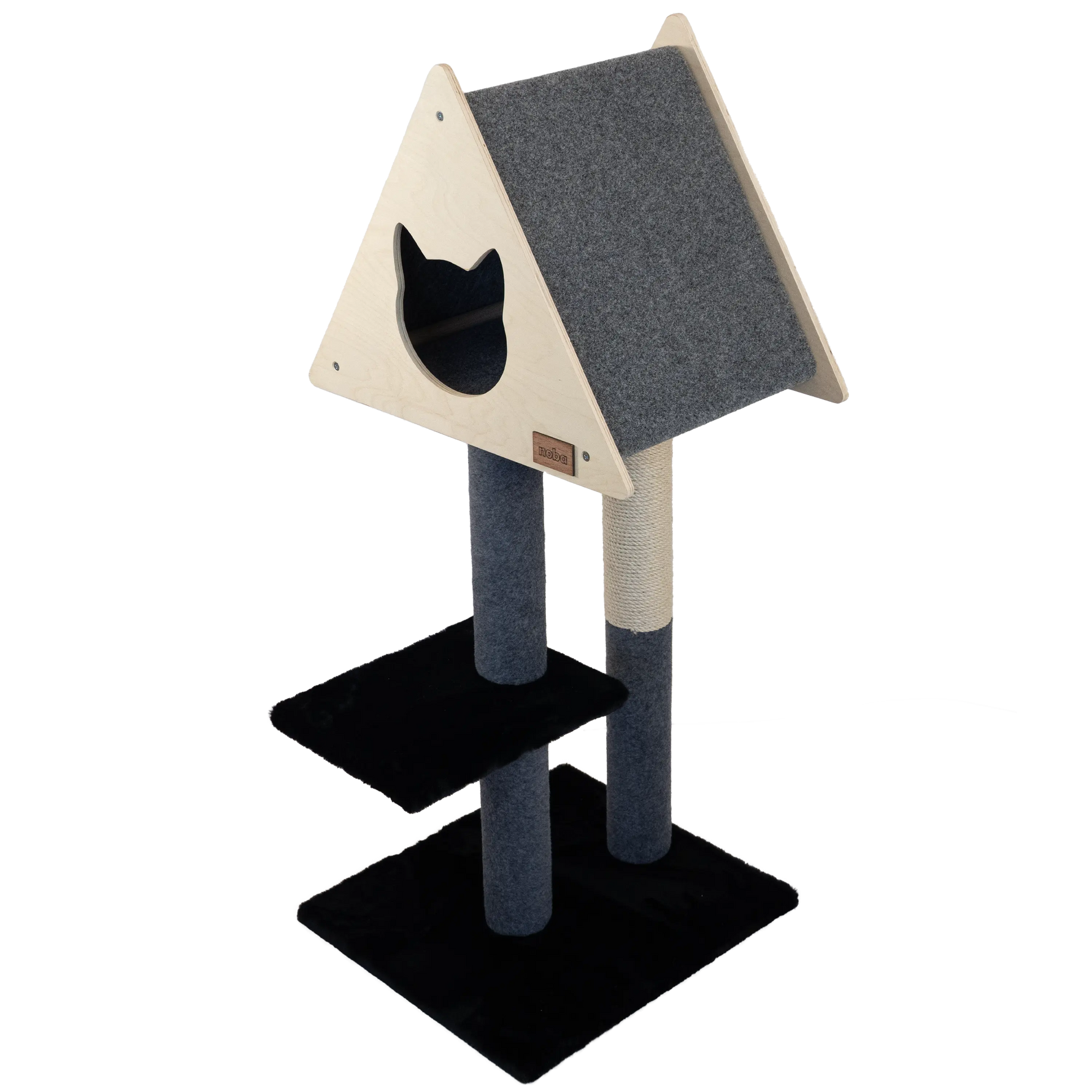 Teepee Hideout - Deluxe 2-Level Cat Tree Noba Animal Co.
