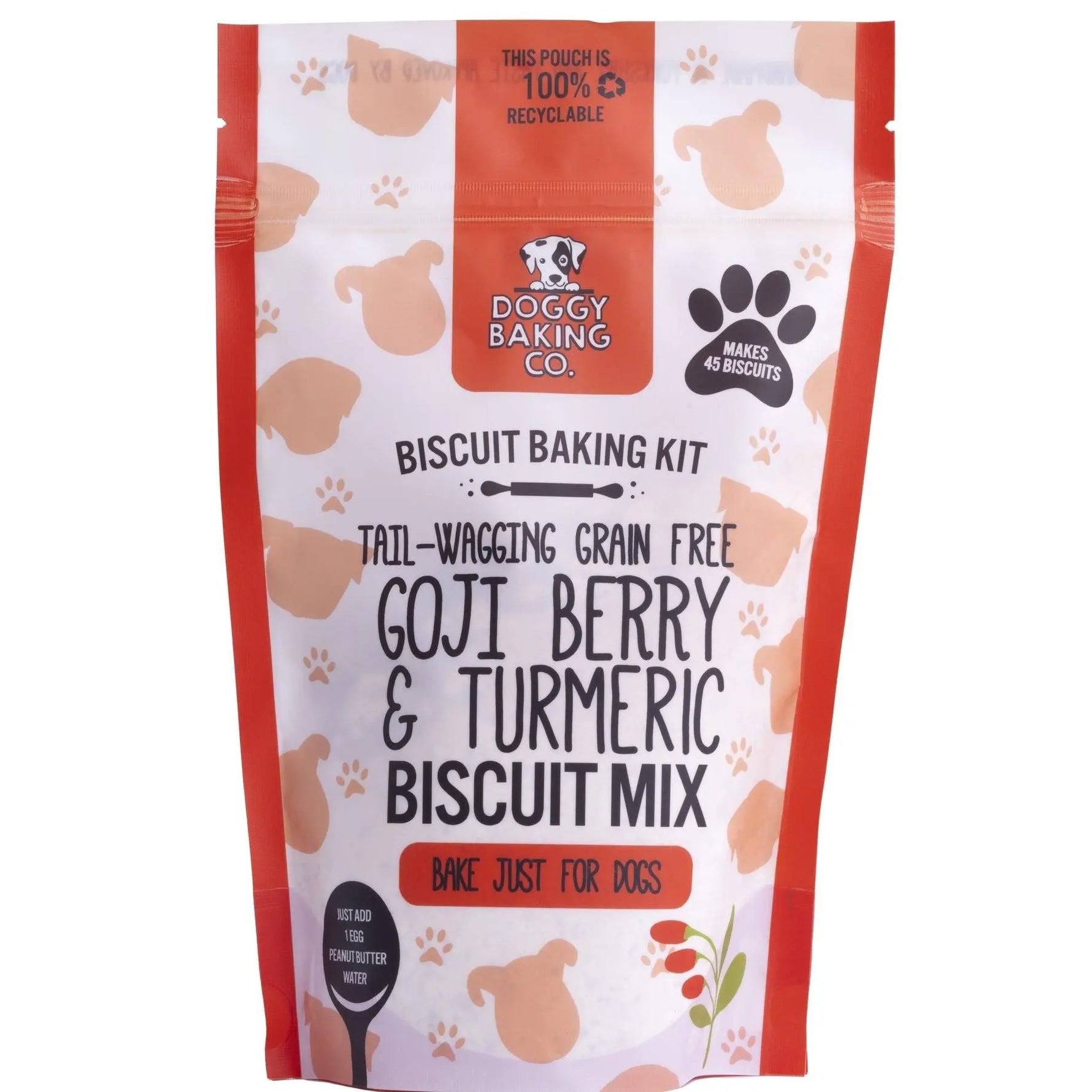 The Doggy Baking Co -  Goji Berry & Turmeric Grain free Pet - Dog Biscuit Mix Pouch - PAWMART.ca