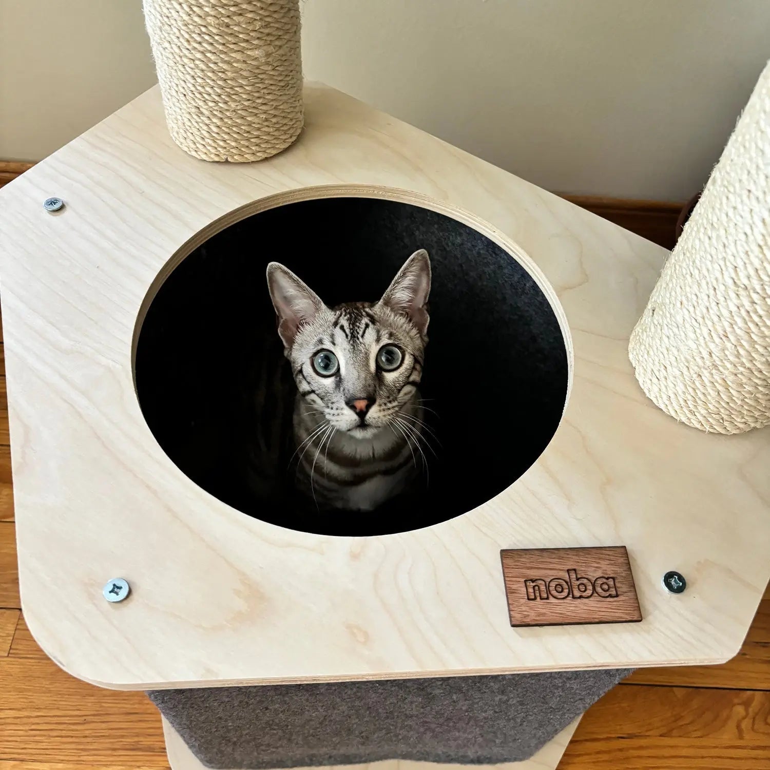 The Lodge Hideout - 2-Level Cat Tree Noba Animal Co.