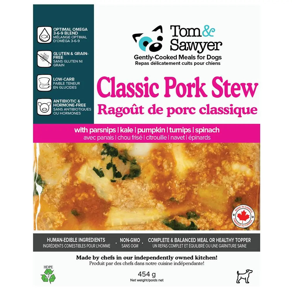 Tom and Sawyer - Classic Pork Stew - Fresh Food For Dogs Tom & Sawyer