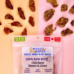 Wiggly Babies - Asian Breed Chicken Heart & Liver Freeze Dried Raw PAWMART.ca Canadian Pet Store & Pet Grooming