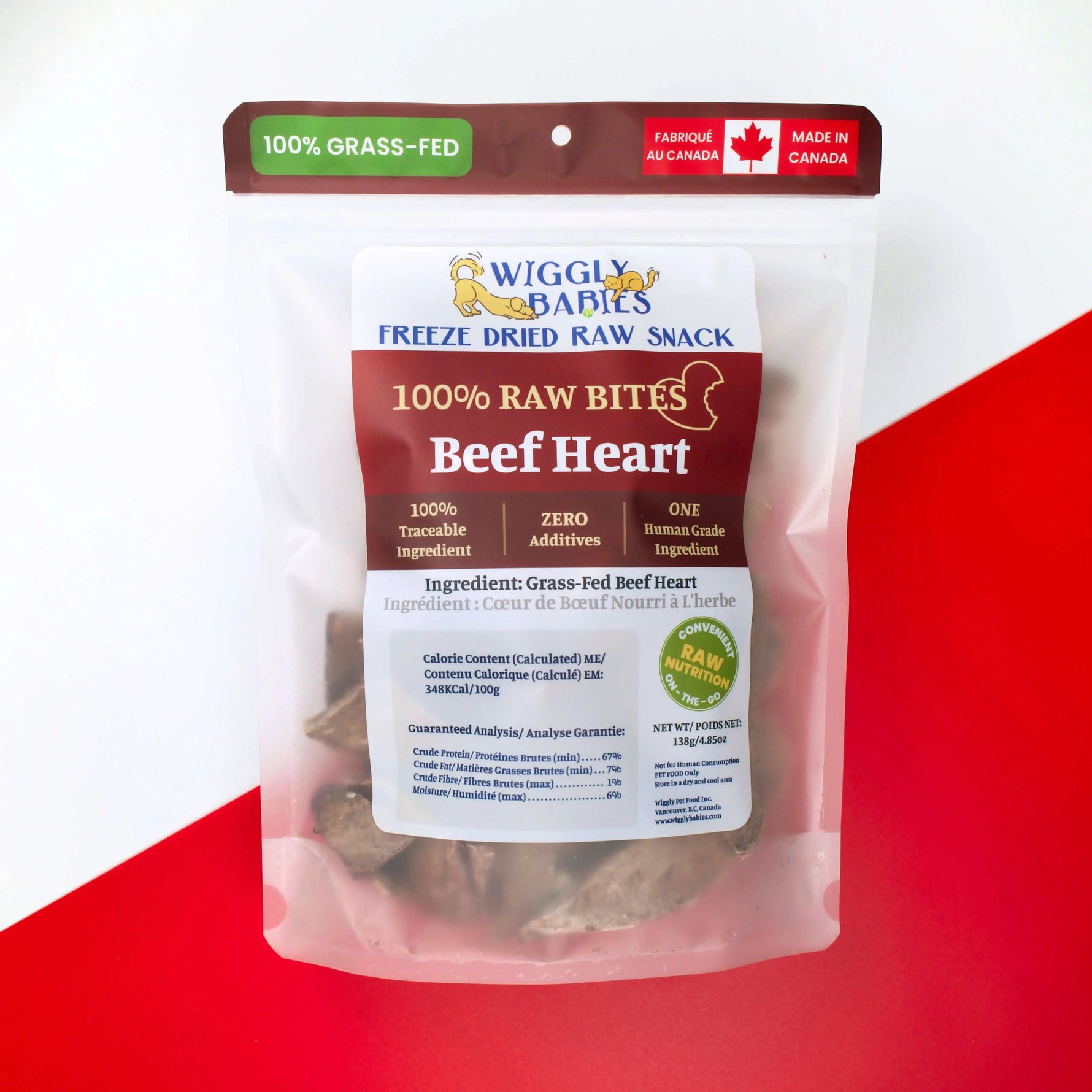 Wiggly Babies -   freeze dried beef heart PAWMART.ca Canadian Pet Store & Pet Grooming