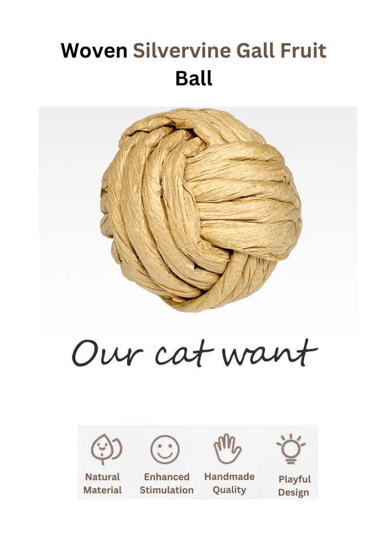Woven Silvervine Gall Fruit Ball CATWANT