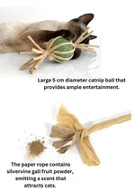 Woven Silvervine Gall Fruit Candy With Catnip Ball CATWANT