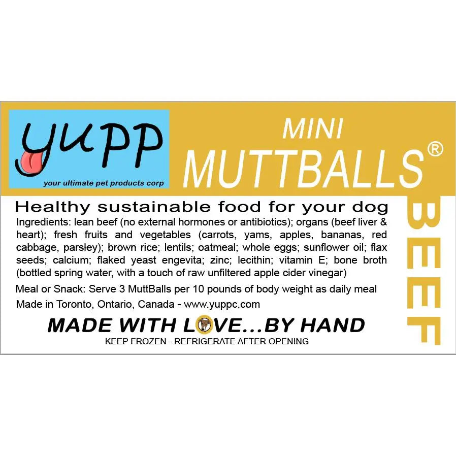 YUPP - Beef Muttballs - Meet balls for Dogs YUPP