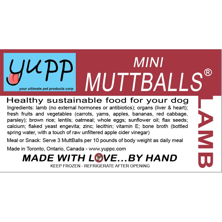 YUPP - Lamb Muttballs - Meet balls for Dogs YUPP