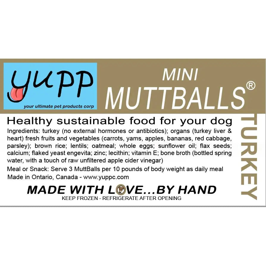 YUPP - Turkey Muttballs - Meet balls for Dogs YUPP