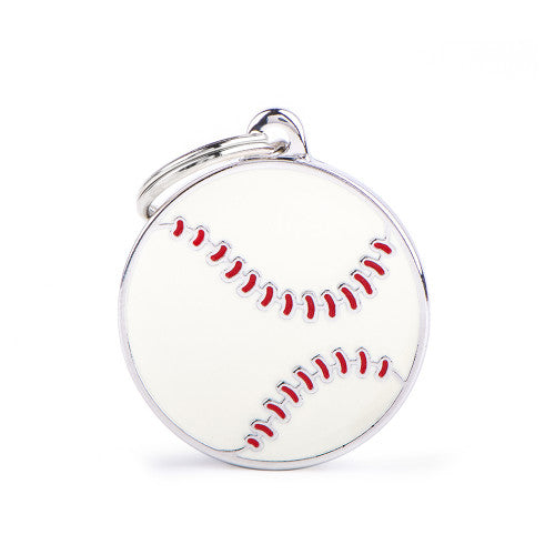 MyFamily Engraving Pet Tag - BIG ROUND BASEBALL MyFamily