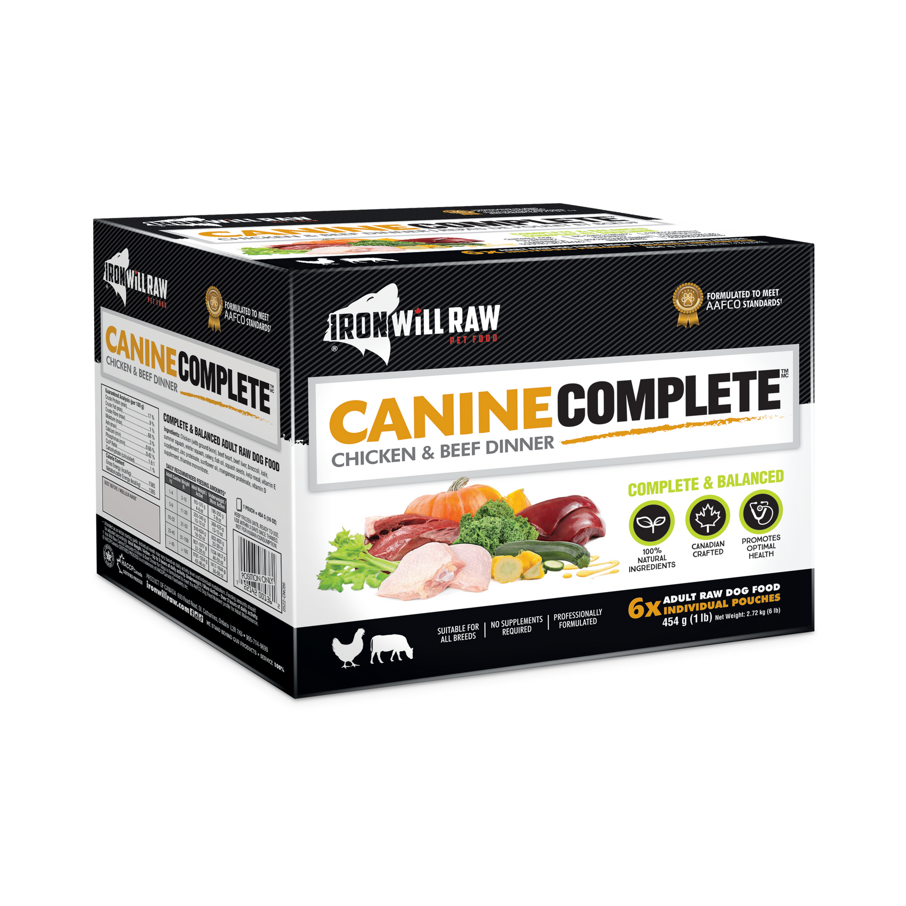 IRON WILL RAW - Chicken & Beef 6Lb - Raw Dog Food IRON WILL RAW