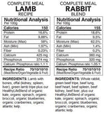 BACK2RAW - COMPLETE LAMB / COMPLETE LAMB RECIPE (12LB BOX) BACK2RAW