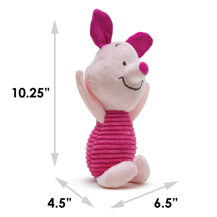 Buckle-Down- Winnie the Pooh Piglet Arms Up Sitting Pose - Dog toy Squeaker Plush Buckle-Down