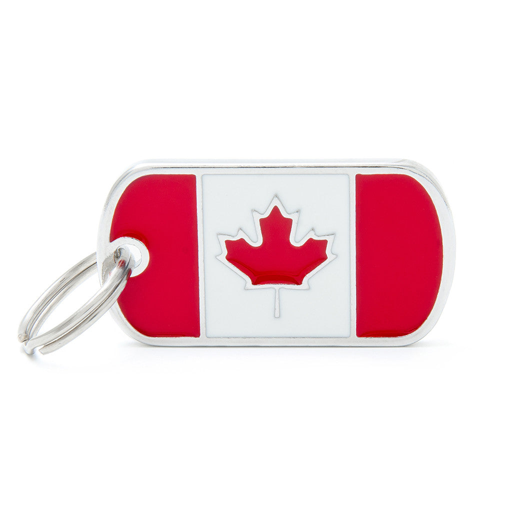 MyFamily Engraving Pet Tag - FLAGS - CANADIAN FLAG MyFamily