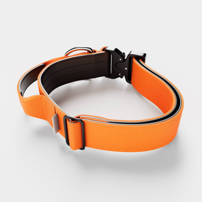 BullyBillows - 5CM COMBAT® COLLAR | WITH HANDLE & RATED CLIP - Orange BullyBillows