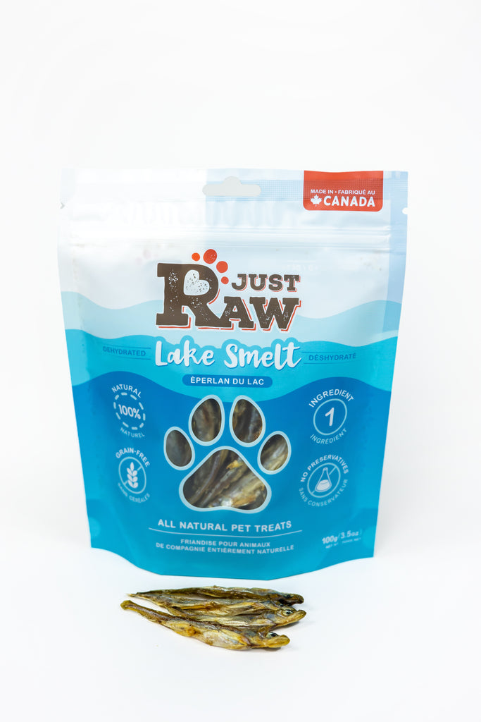 JustRaw - Dehydrated Lake Smelt - Dog Treats JustRaw