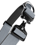 BullyBillows - 4CM COMBAT® COLLAR | RATED CLIP - WITH HANDLE - Metal Grey BullyBillows