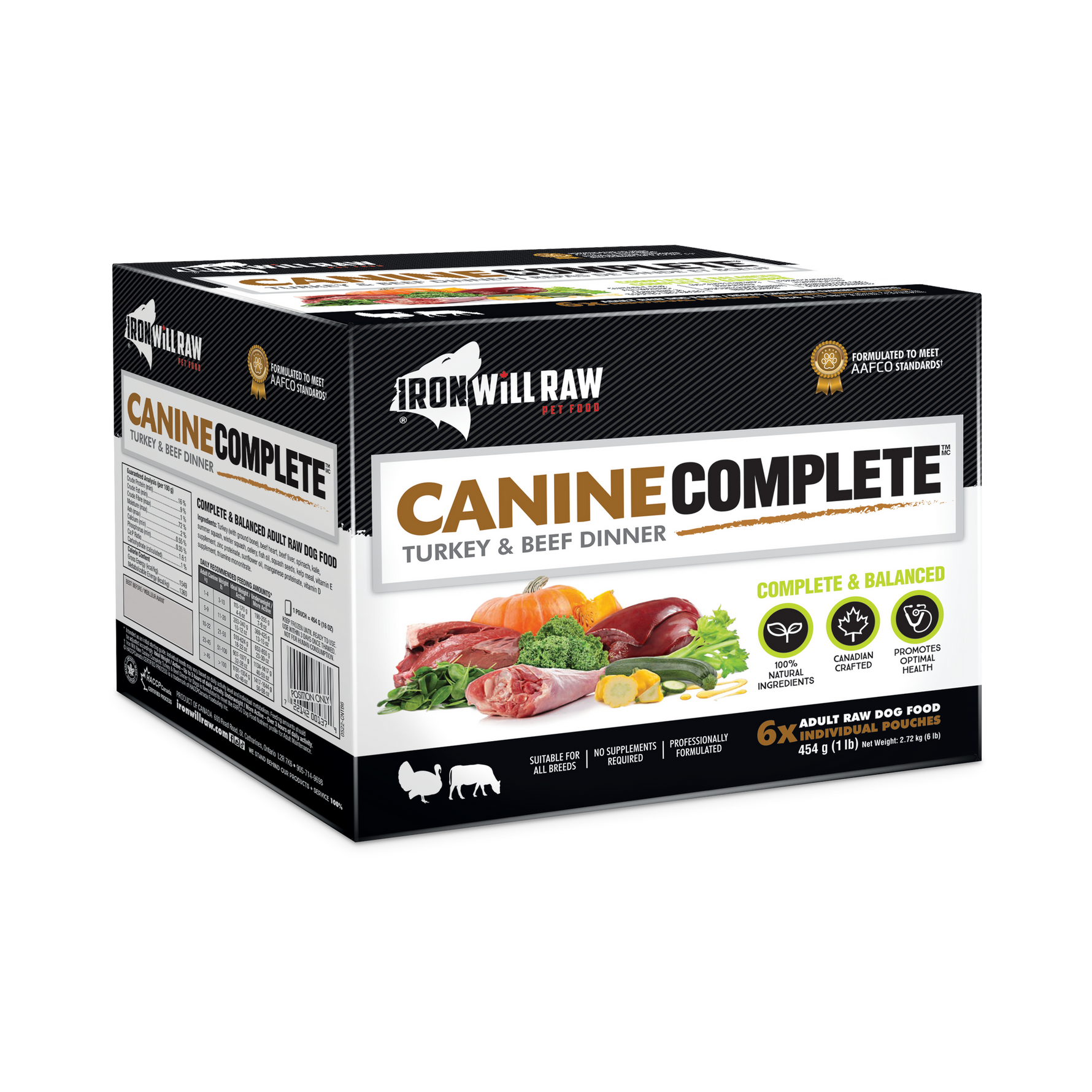 IRON WILL RAW - Turkey & Beef Dinner 6Lb - Raw Dog Food IRON WILL RAW