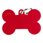 MyFamily Engraving Pet Tag - BASIC ALUMINUM XL BONE RED MyFamily