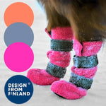 FINNERO HALLA booties for dog, 3 colors (4pcs/package) - PAWMART.ca